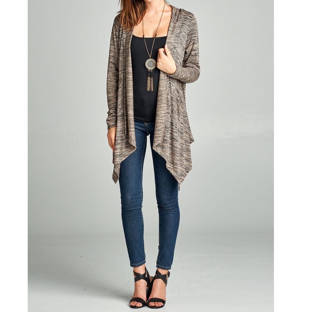NEW - Renee C. Waterfall Hooded Cardigan